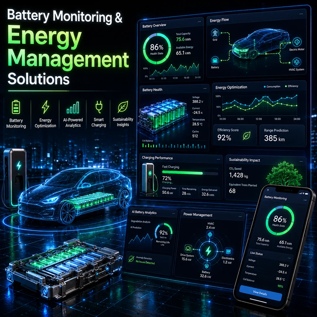 Battery monitoring and energy management solutions
